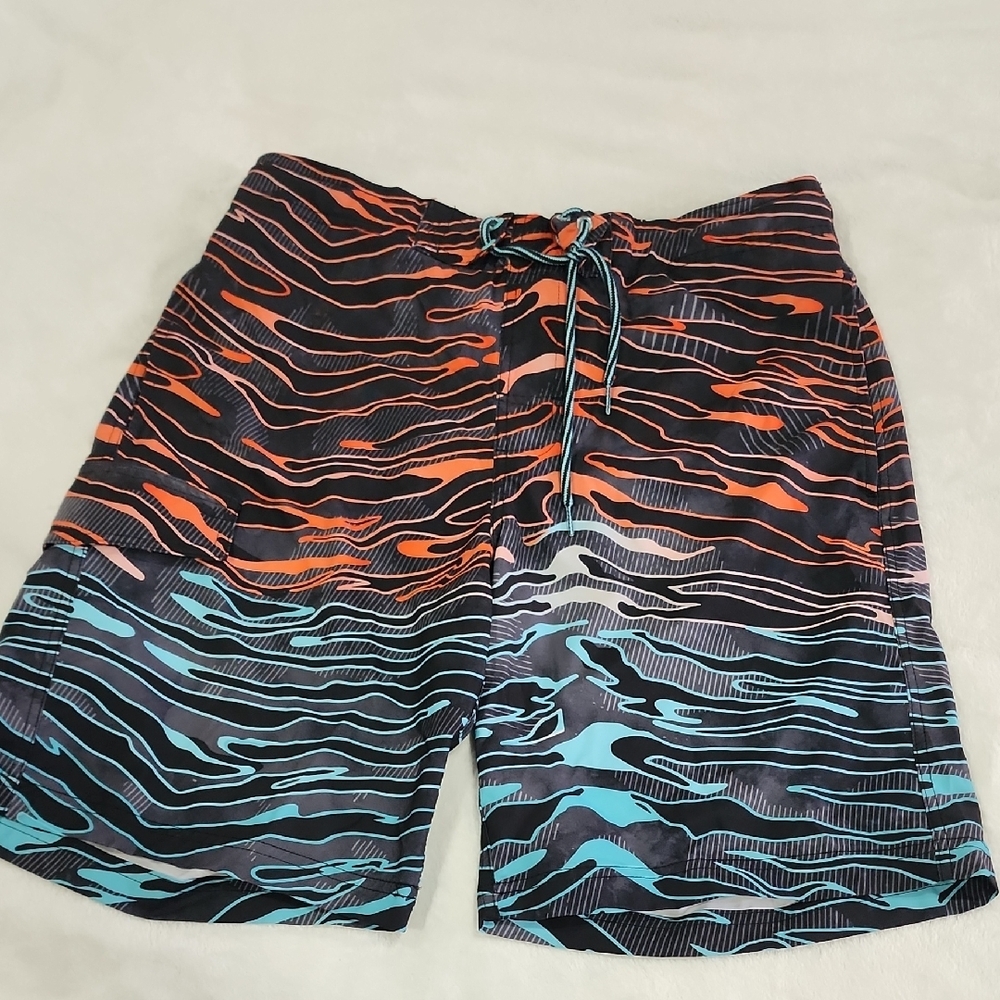 George Men's Multicolor Swim Shorts Sz Med
